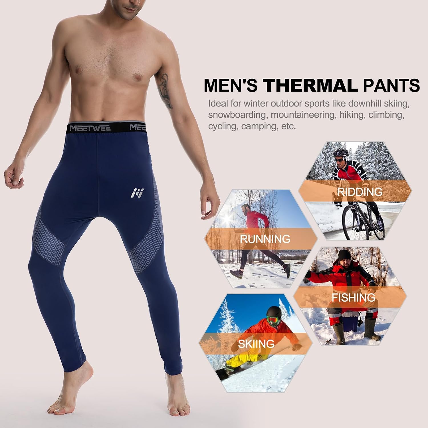 Detalle 2 de MEETWEE Pantalon thermique homme