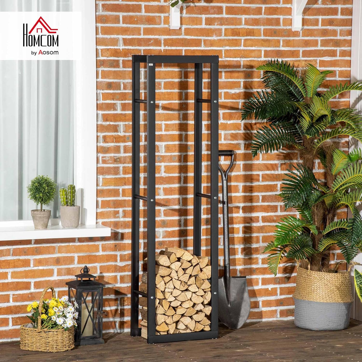Detalle 2 de HOMCOM Soporte para leña 100 kg