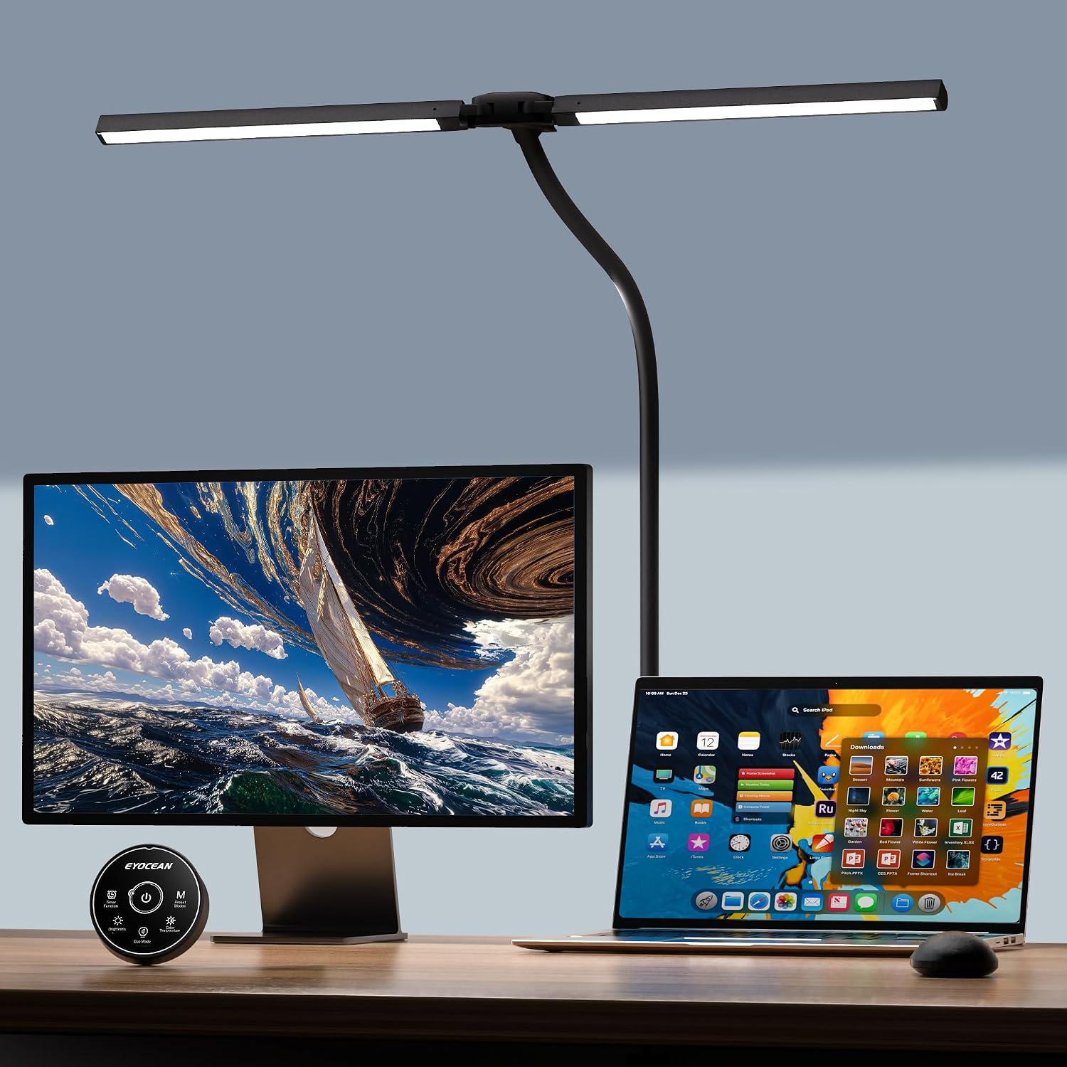 Detalle de EYOCEAN Schreibtischlampe 72 cm dimmbar