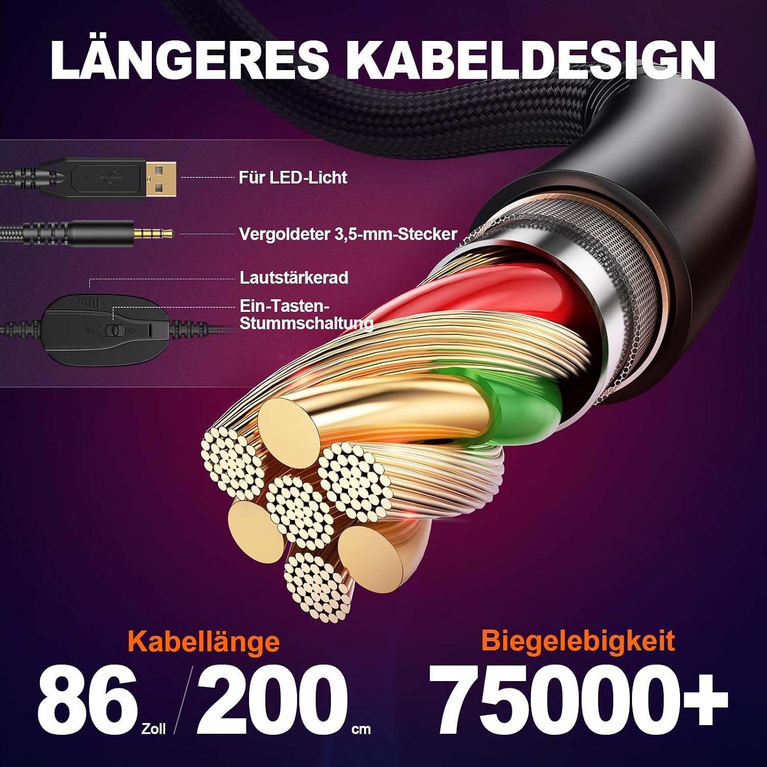 Thumbnail 4 de Krysenix PG1 Gaming Headset mit RGB und Noise‑Cancelling Mikrofon