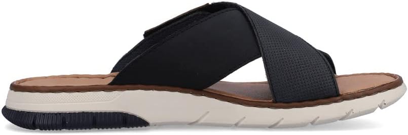 Detalle de Rieker Herren Pantoletten 25283 – bequeme Slipper mit robuster Passform