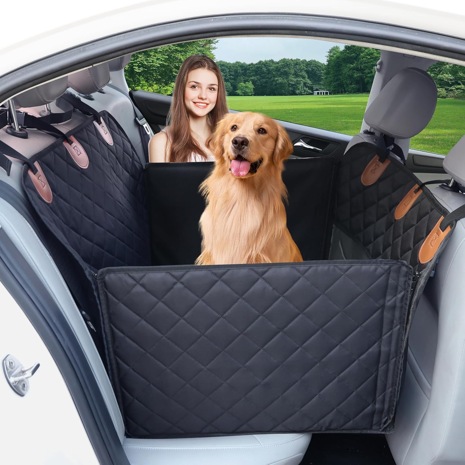 Paw Jamboree Autositz Hund – Hundesitz fürs Auto als Rückbank-Erweiterung mit rutschfestem Design