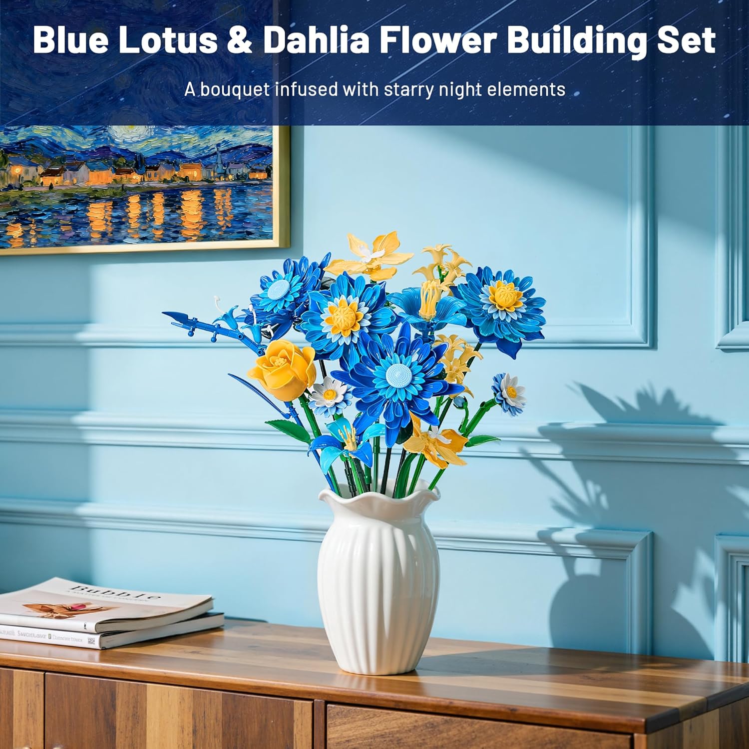 Detalle 2 de EWED Starry Blooms Flowers Bouquet Building Set