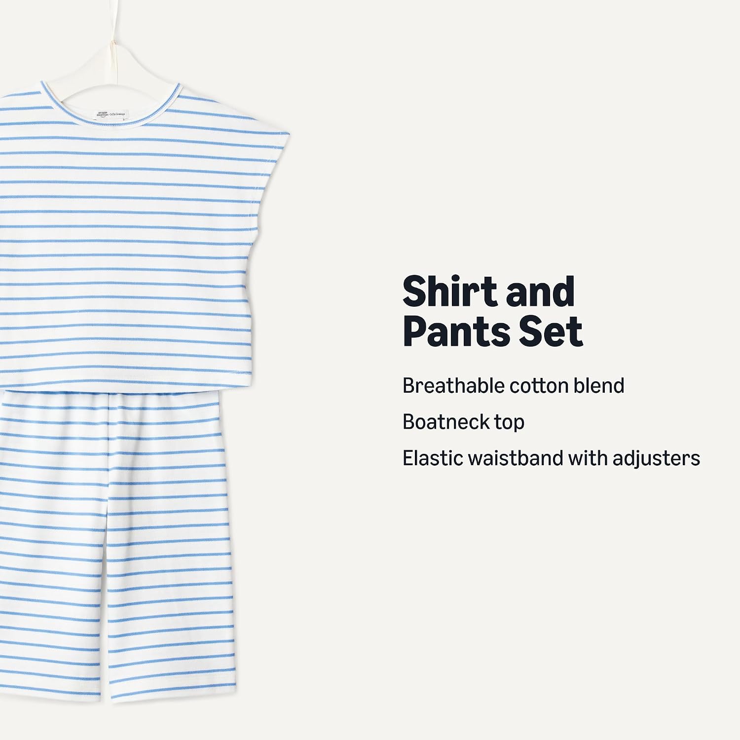 Detalle 2 de Amazon Essentials x Sofia Grainge Toddlers & Baby Girls' Cotton Pique Short Sleeve T-Shirt & Pants Play Set