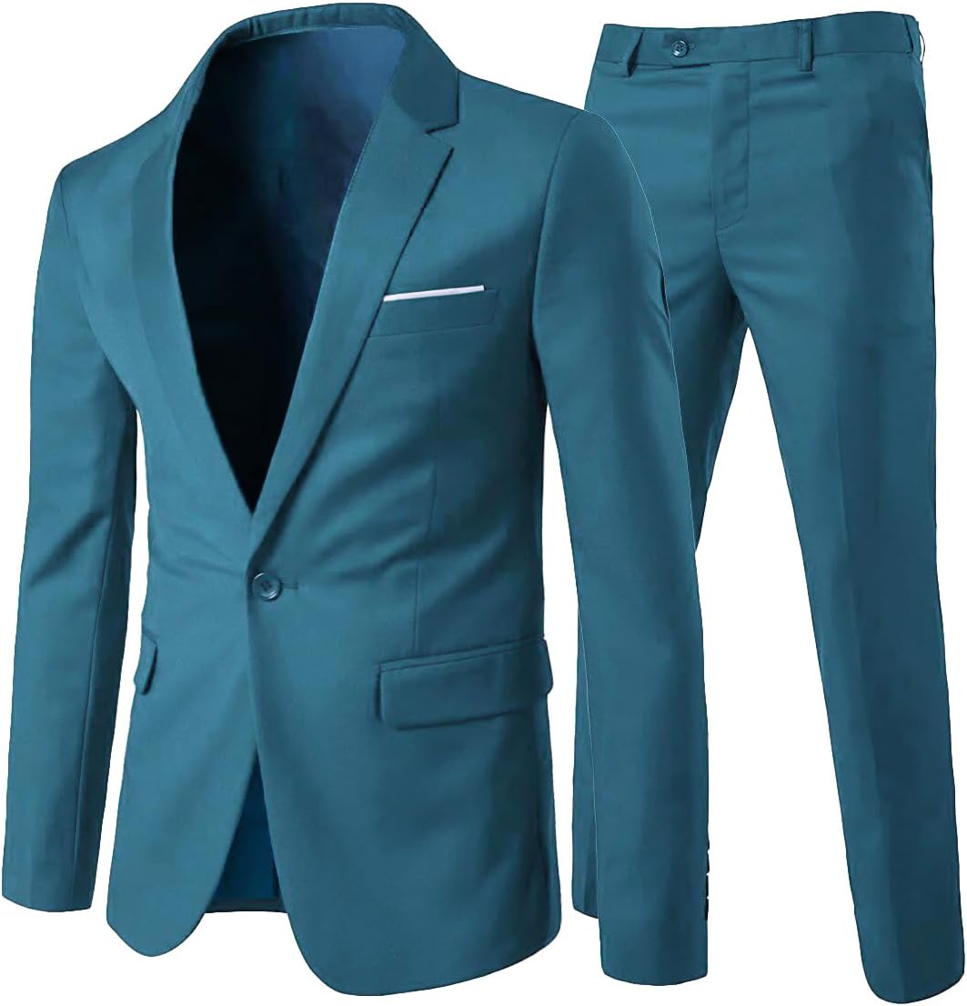 Detalle 2 de Allthemen Herrenanzug 2-teilig Slim Fit – Business- und Hochzeitsanzug für Männer
