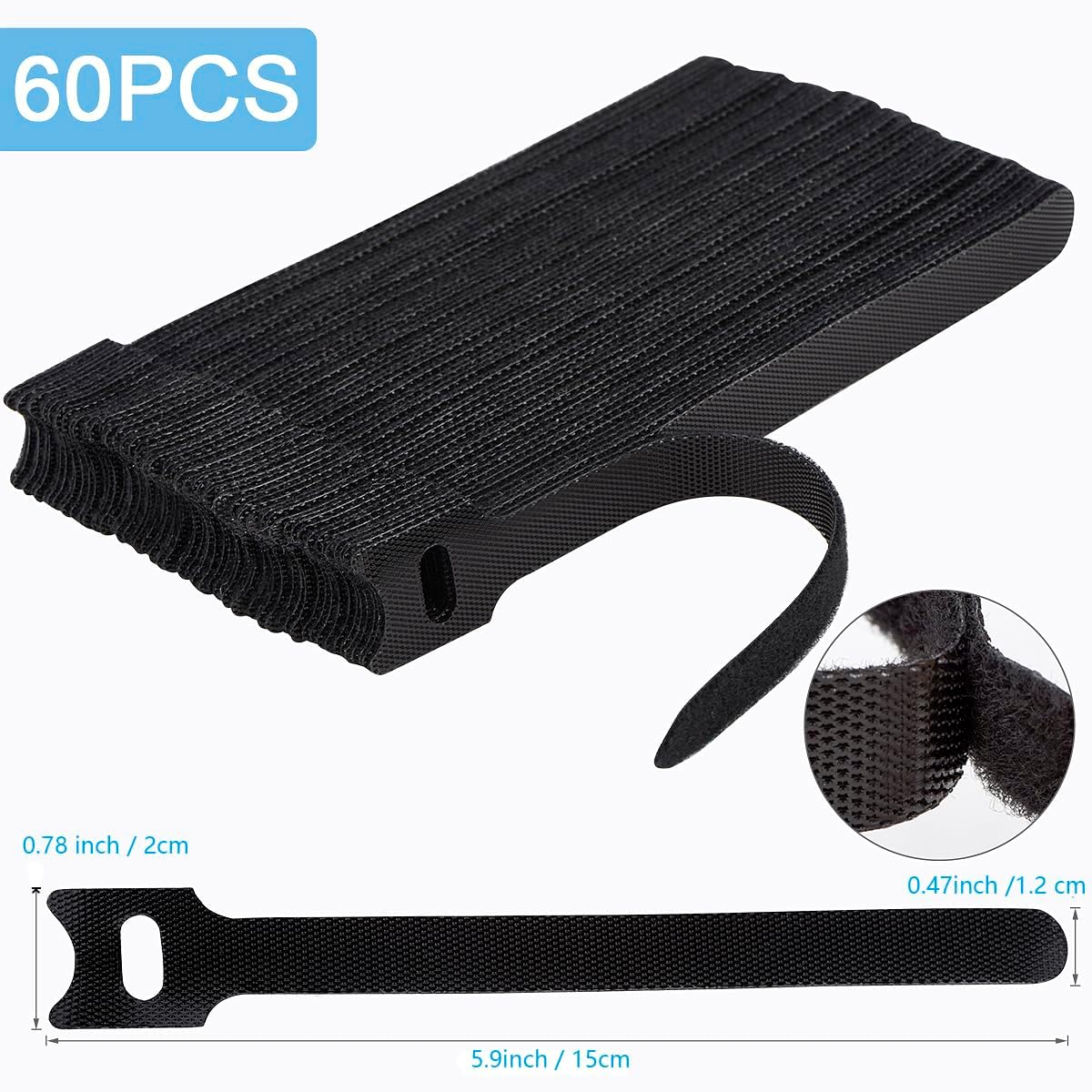 Detalle 2 de Nettbe 60 PCS 6-Inch Cable Ties ⚙