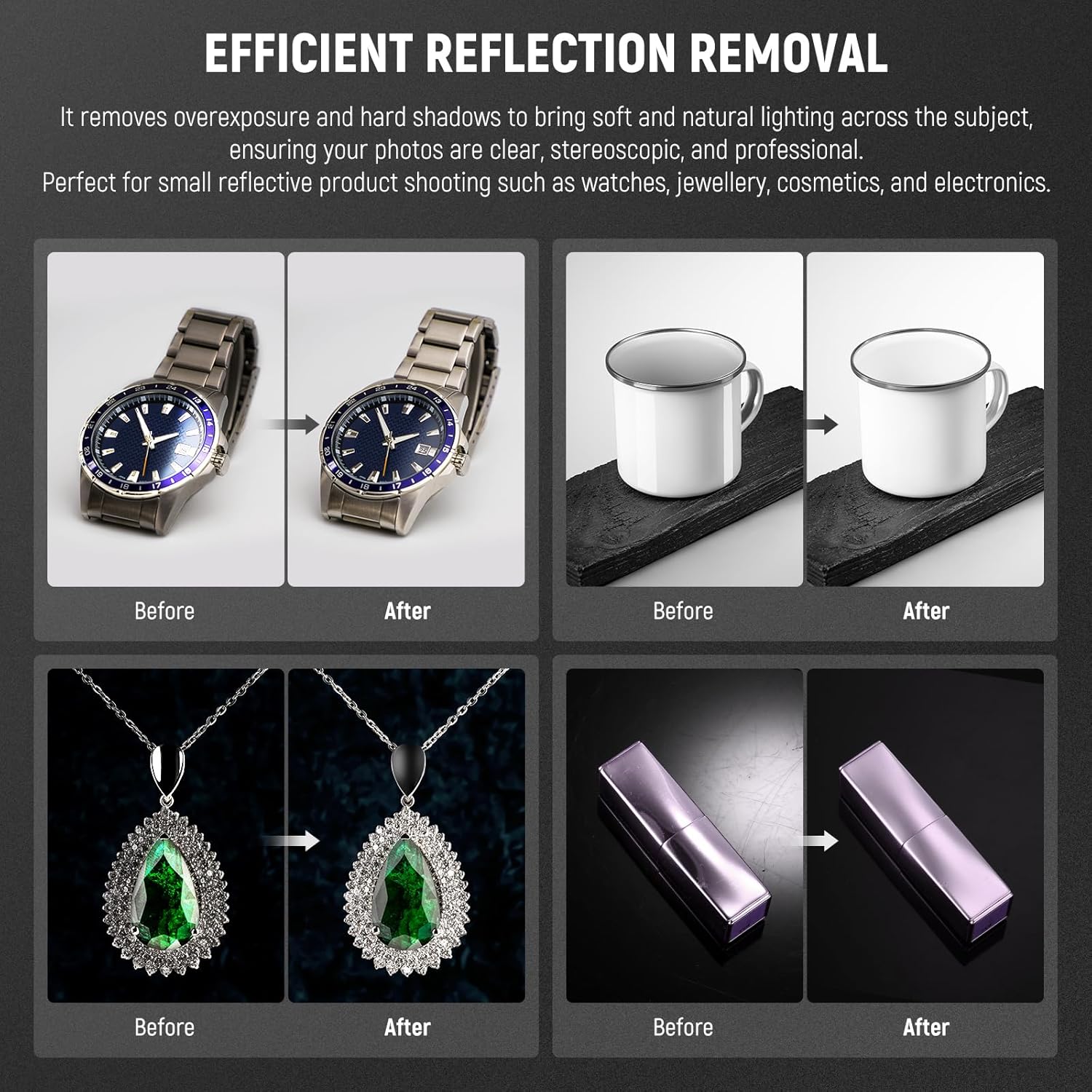 Detalle 1 de NEEWER Pack de 3 cônes lumineux 14/15/20" pour photo flash (NK006) : mini softbox conique anti-ombres