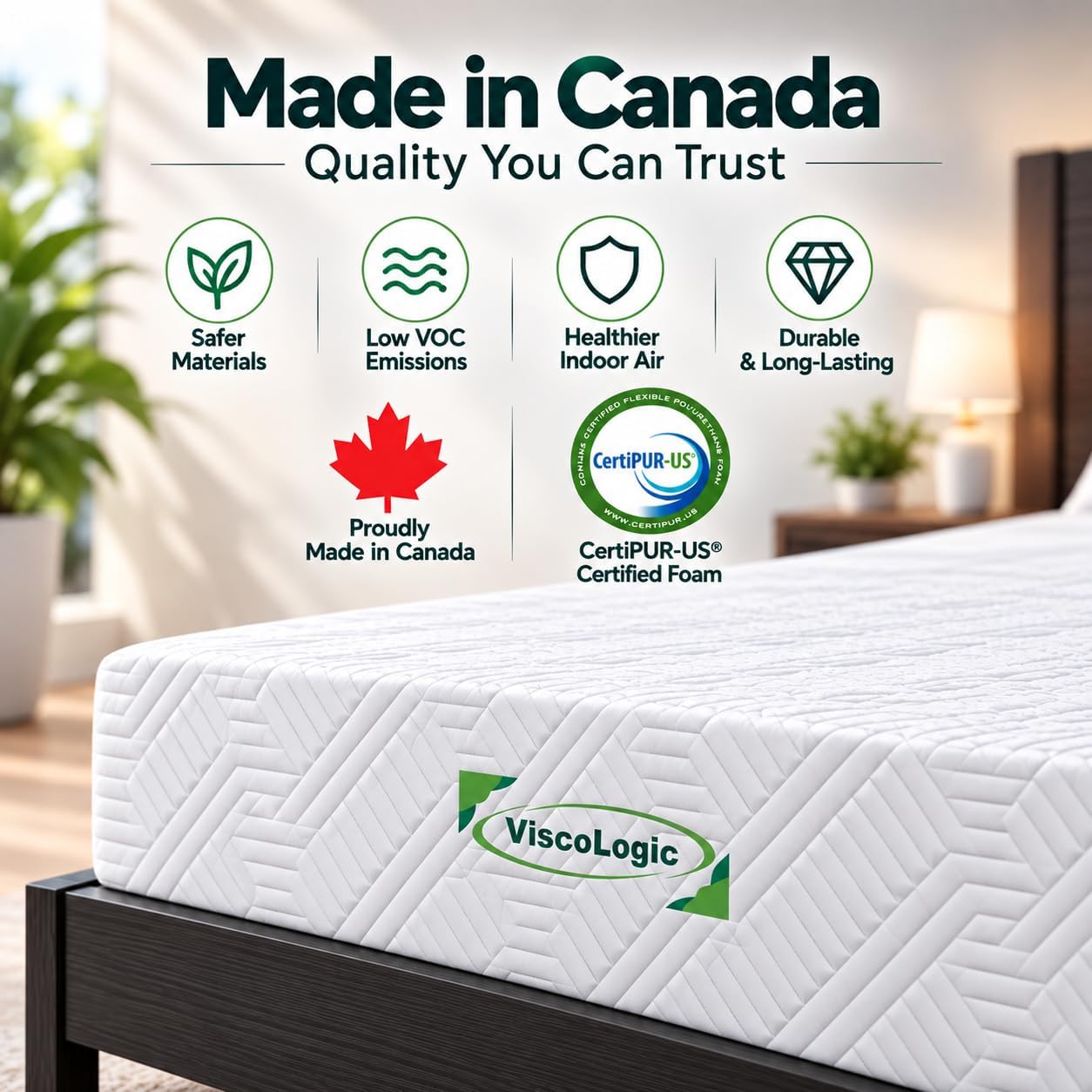 Detalle 2 de Viscologic 878926007942 Maxima 7-Inch Twin Mattress, Gel Foam, Medium-Firm