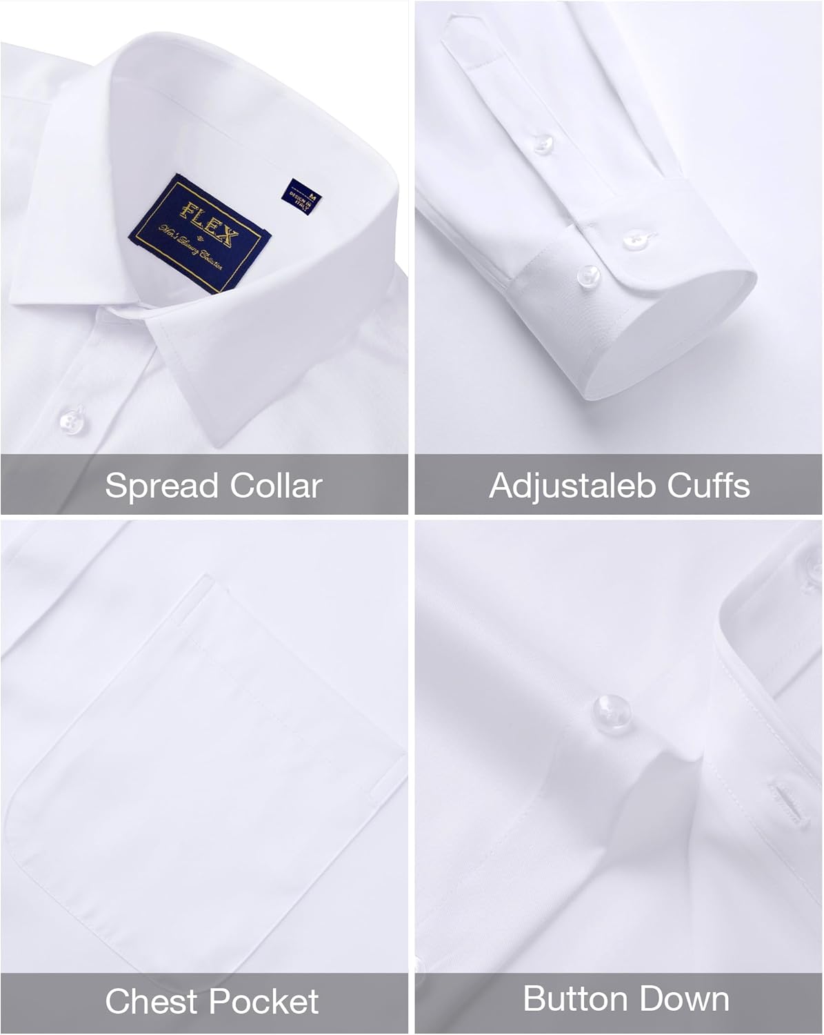 Thumbnail 4 de J.VER Men's Stretch Regular-Fit Long Sleeve Dress Shirt with Pocket