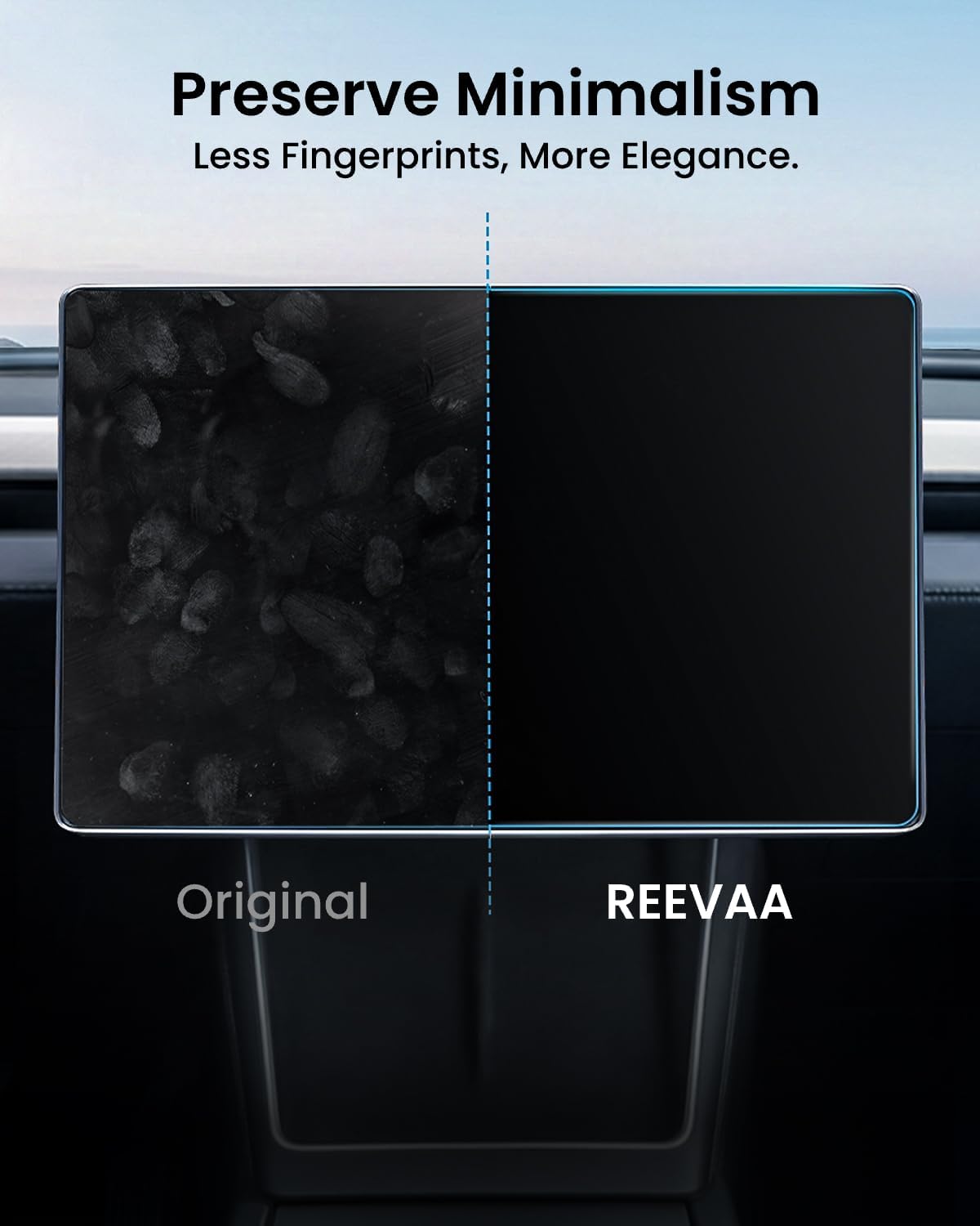 Thumbnail 5 de REEVAA 2026 Tesla Model Y Premium & Performance Screen Protector - 16" Front & 8" Rear, Anti-Glare 9H Aerospace Glass