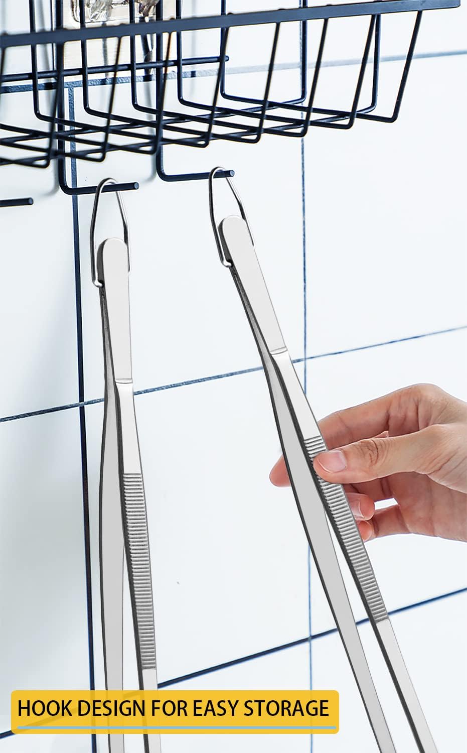 Thumbnail 3 de JETKONG 12-Inch Kitchen Tweezers Duo