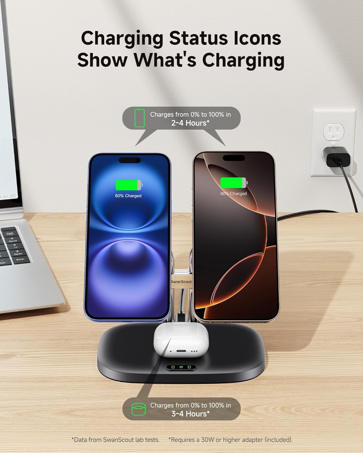 Thumbnail 4 de SwanScout Dual Magnetic Charger 706M for iPhone 12–17 and AirPods Pro family