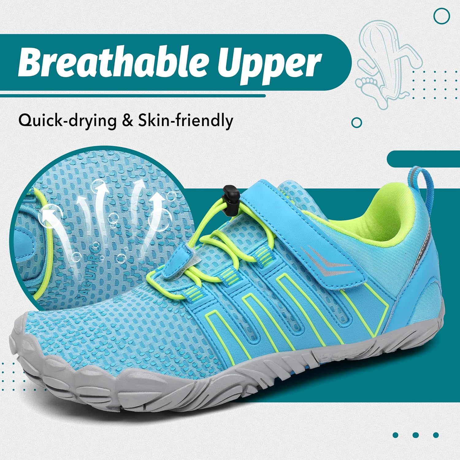 Detalle de SAGUARO Scarpe Barefoot Unisex: minimaliste per Trail, Trekking e palestra