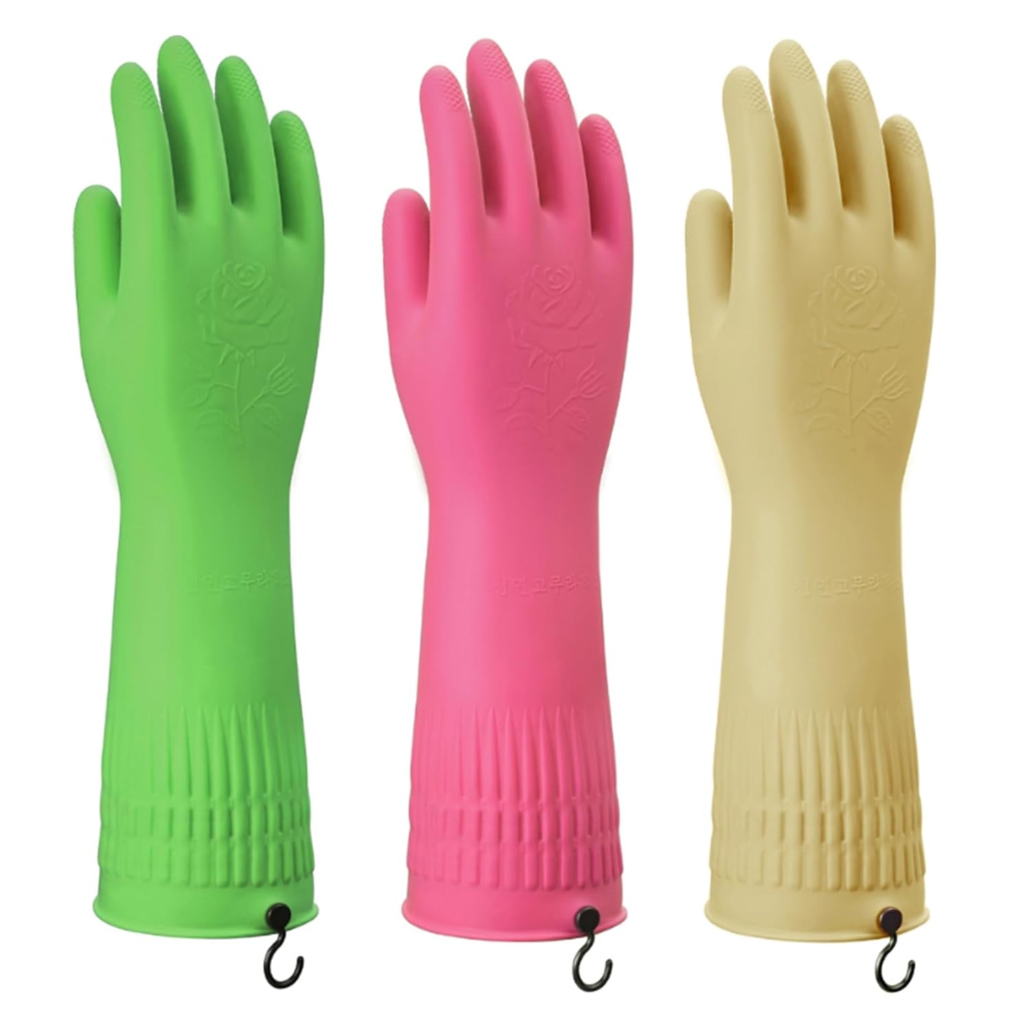 Thumbnail 6 de ccebwyny Rubber Gloves for Cleaning – 3 Pairs, 15-Inch Long, Medium (Fits Small Hands)