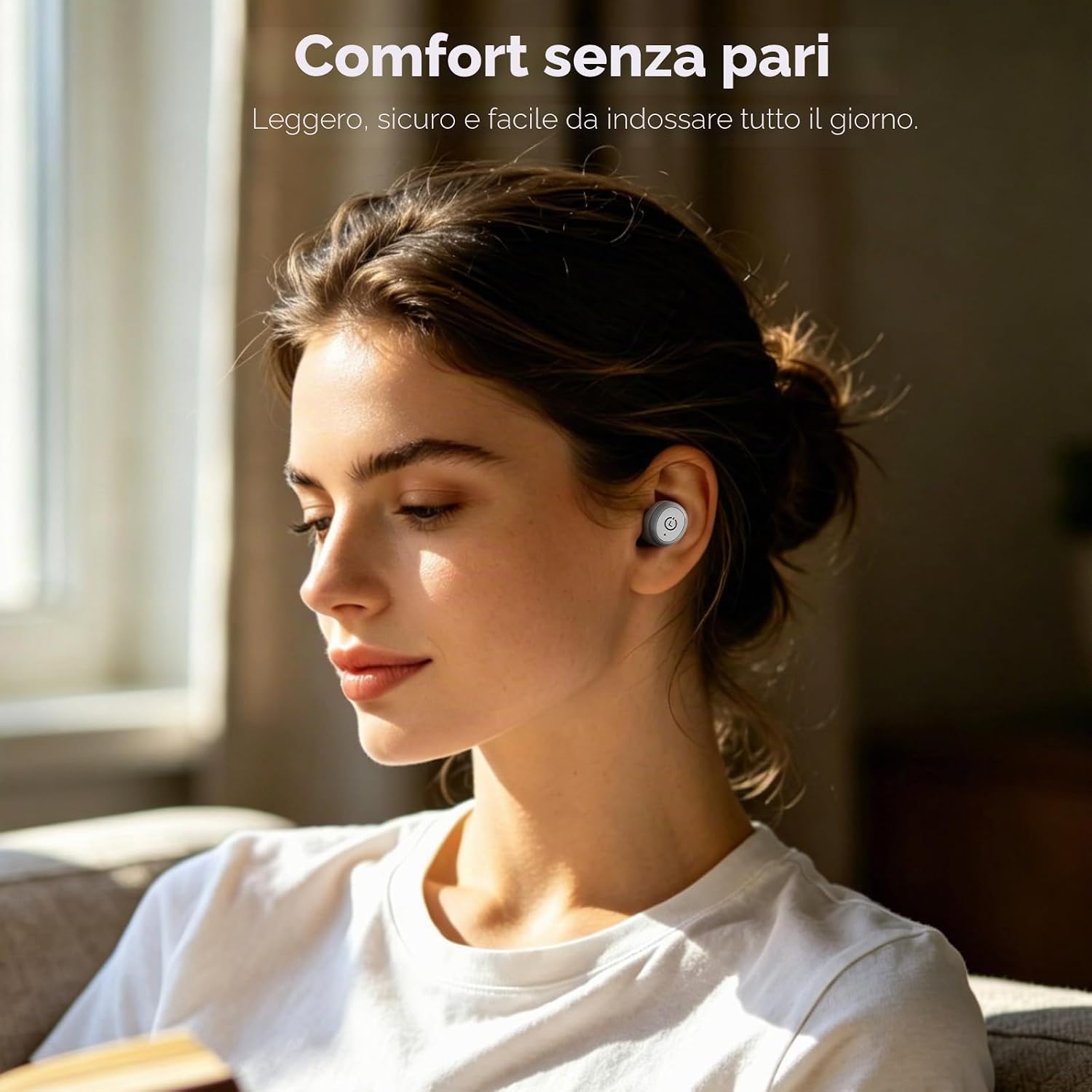 Detalle 2 de TOZO T10: cuffie Bluetooth 5.3 con controllo touch, EQ OrigX 2.0 e 55 ore di autonomia