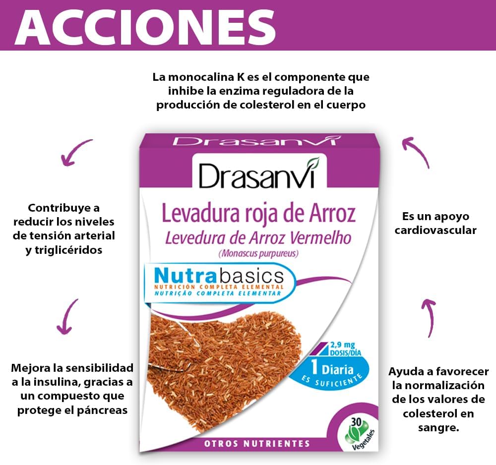Thumbnail 2 de DRASANVI Levadura Roja de Arroz 🌾 | Controla tu Colesterol
