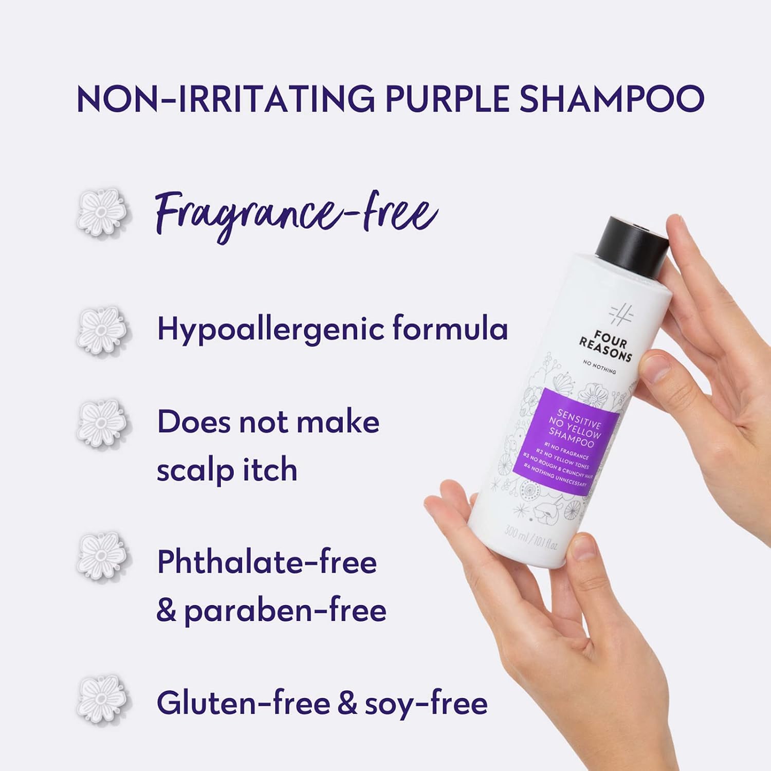 Thumbnail 4 de No nothing No Yellow Purple Shampoo – Fragrance Free Toning for Blonde, Gray & Silver Hair