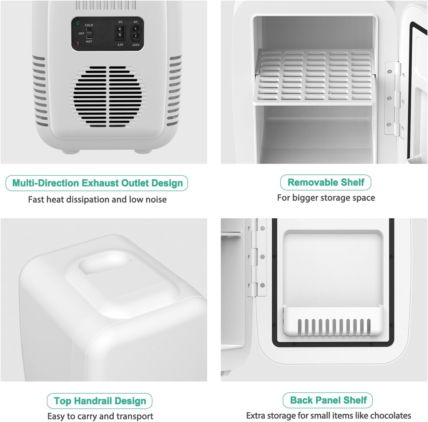 Thumbnail 6 de CROWNFUL 4L Mini Fridge Skin Care Cooler