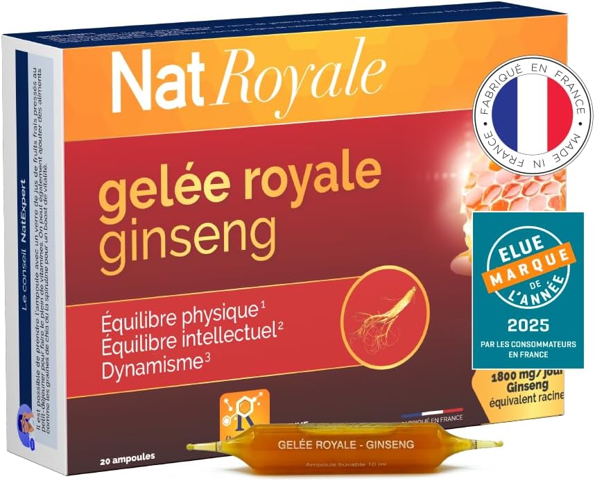 Detalle de NaturAvignon Ampoule Gelée Royale Ginseng 20 ampoules