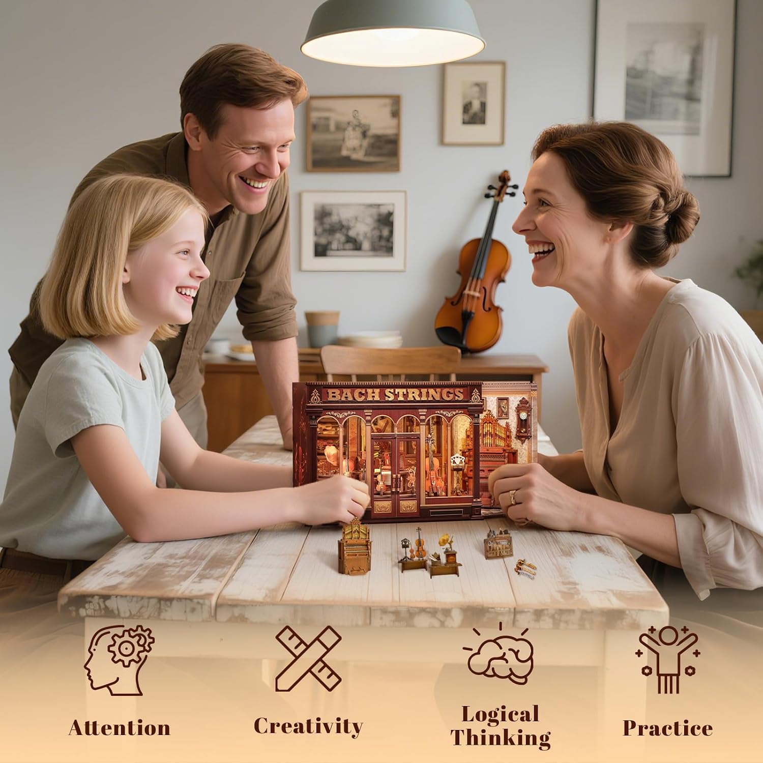 Thumbnail 4 de Fsolis Book Nook Kit Rose Detective Agency — 3D Wooden Puzzle Miniature House for Adult DIY