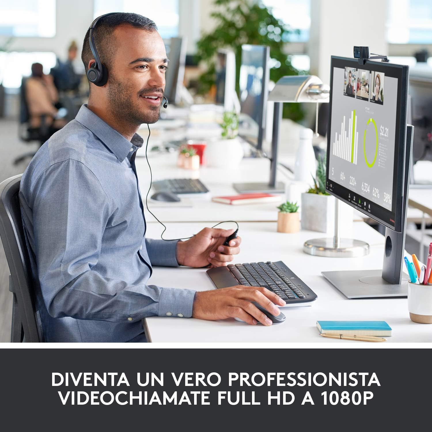 Detalle 2 de Logitech C920 HD Pro Webcam 1080p