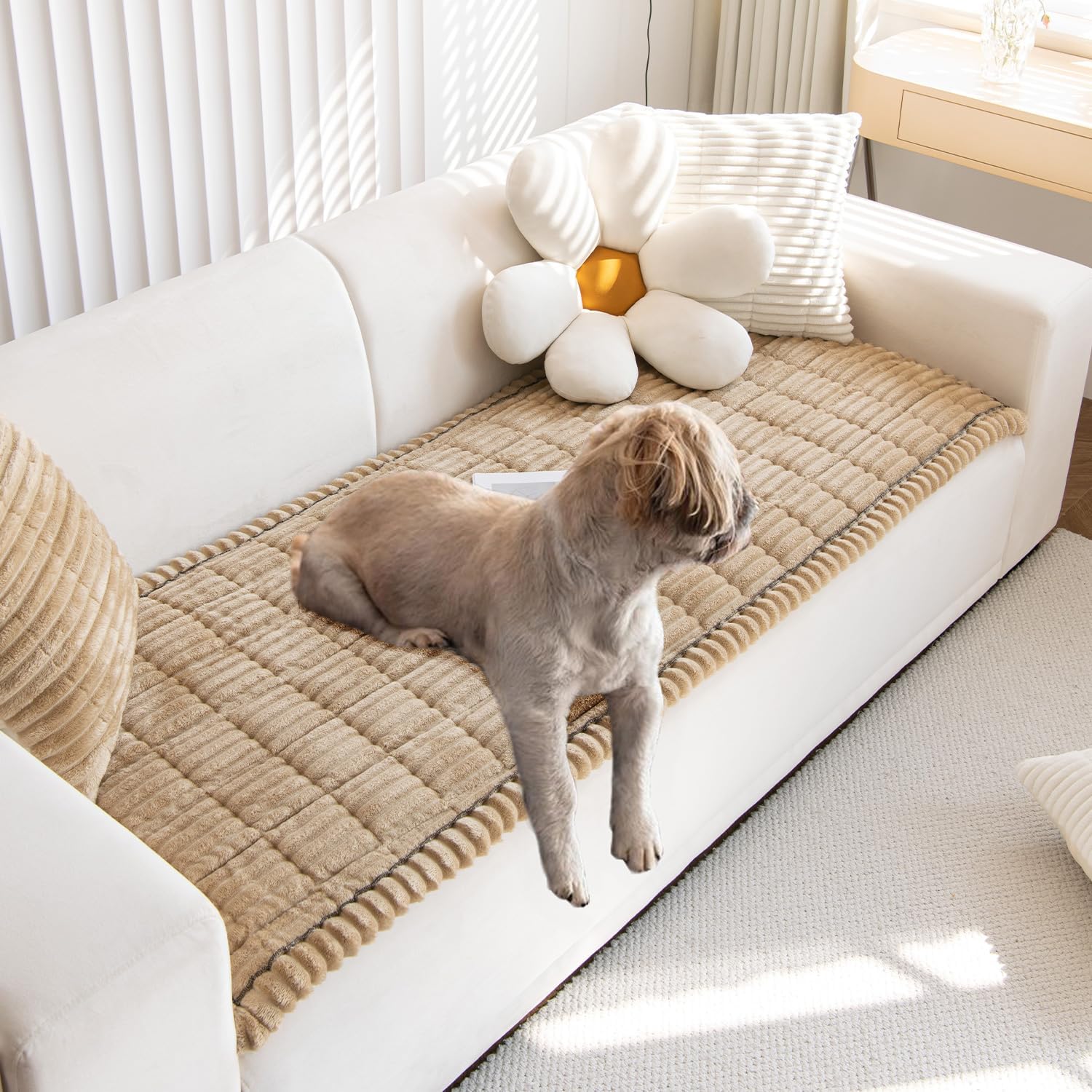 Detalle 2 de MOYORA sofa cover thick corduroy 3 seater