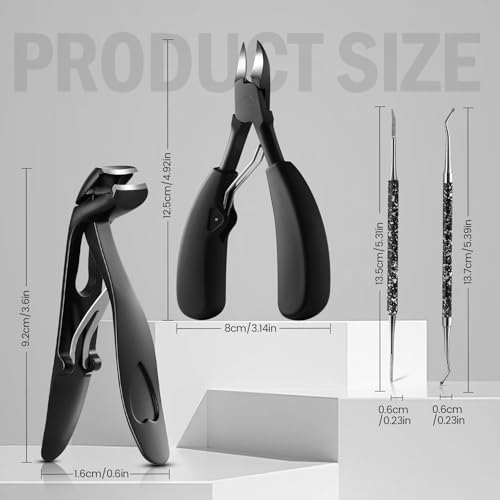 Thumbnail 7 de BEZOX Nail Clippers for Thick and Ingrown Nails with Stainless Steel Blades