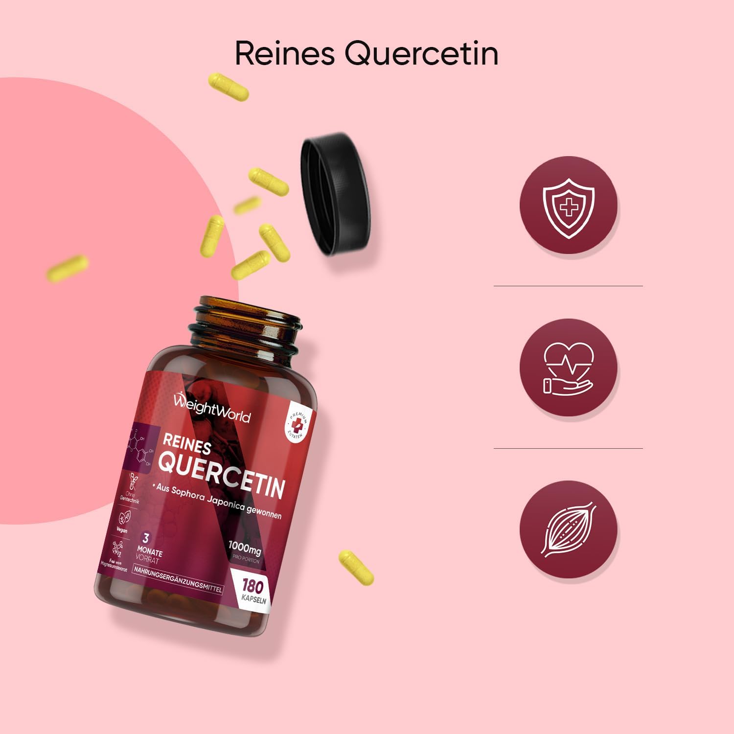 Thumbnail 5 de WeightWorld Reines Quercetin 180 Kapseln 💊
