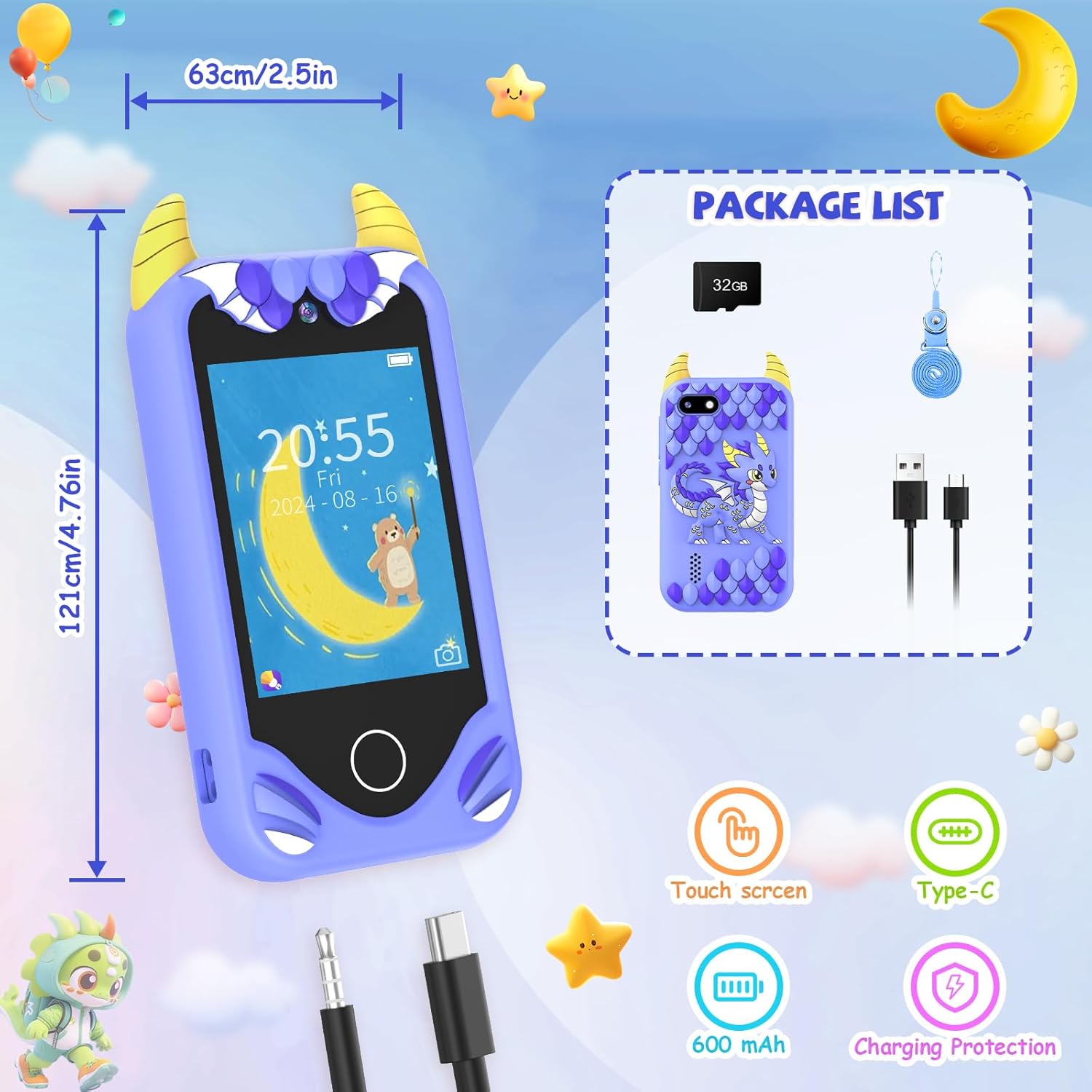 Thumbnail 6 de Kids Smart Phone 32 GB toy phone for toddlers