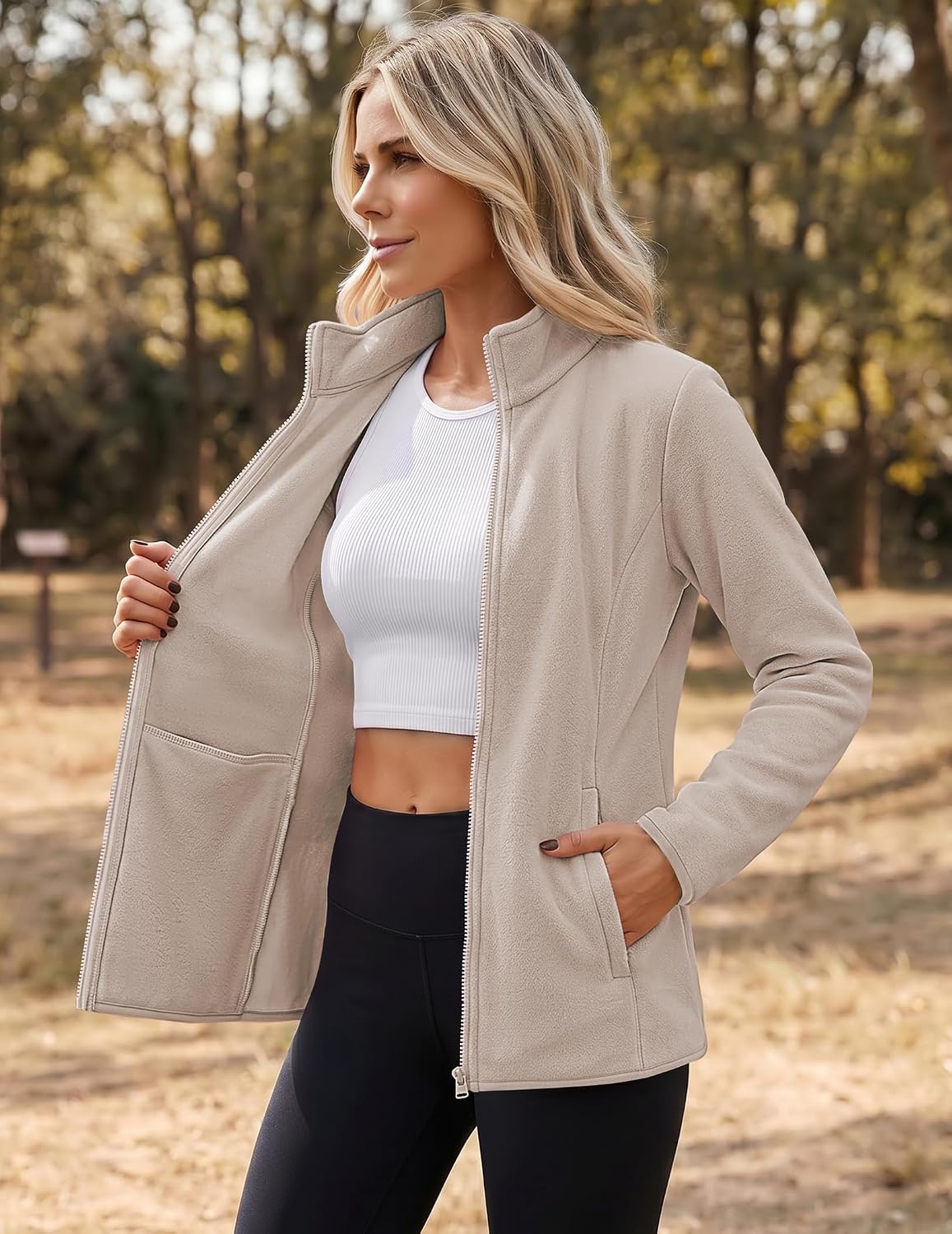 Detalle 2 de Zeagoo Women's Fleece Jacket in Polyester