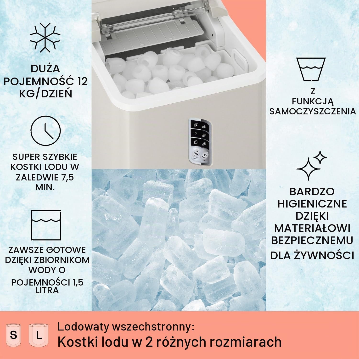 Detalle 2 de Klarstein Air Bloom OV12-AirBloomBlack – frytkownica beztłuszczowa 7,5 l z parą