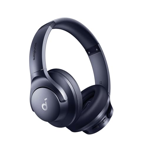 Detalle de soundcore by Anker Q20i kabelloser Bluetooth Over-Ear-Kopfhörer – Noise Cancelling, lange Akkulaufzeit, duale Verbindung