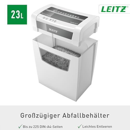 Detalle de Leitz IQ Aktenvernichter 12–10 Blatt (80 g/m²) – leise, zuverlässig und TÜV SÜD/GS geprüft