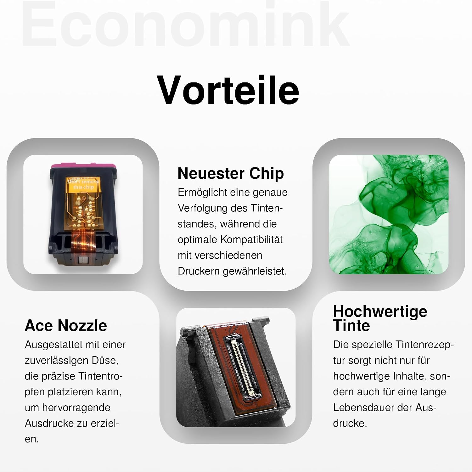 Thumbnail 4 de Economink 560 561 XL Patronen für Canon TS5350i TS7450i ⌚ 1 Schwarz, 1 Farbe