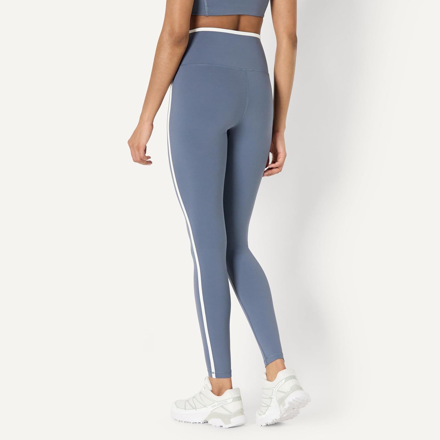 Detalle de Amazon Essentials Women's Active FormFlex Buttery Soft High Waist Full Length Yoga Leggings with Contrast Trim