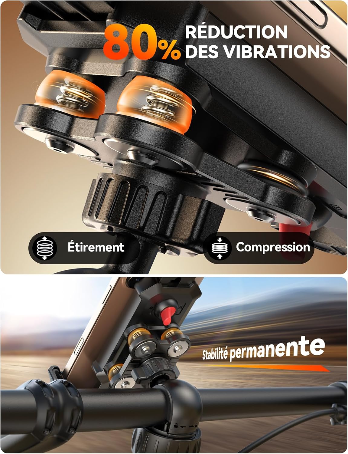 Detalle de JOYROOM 2026 Support téléphone moto 18-34 mm