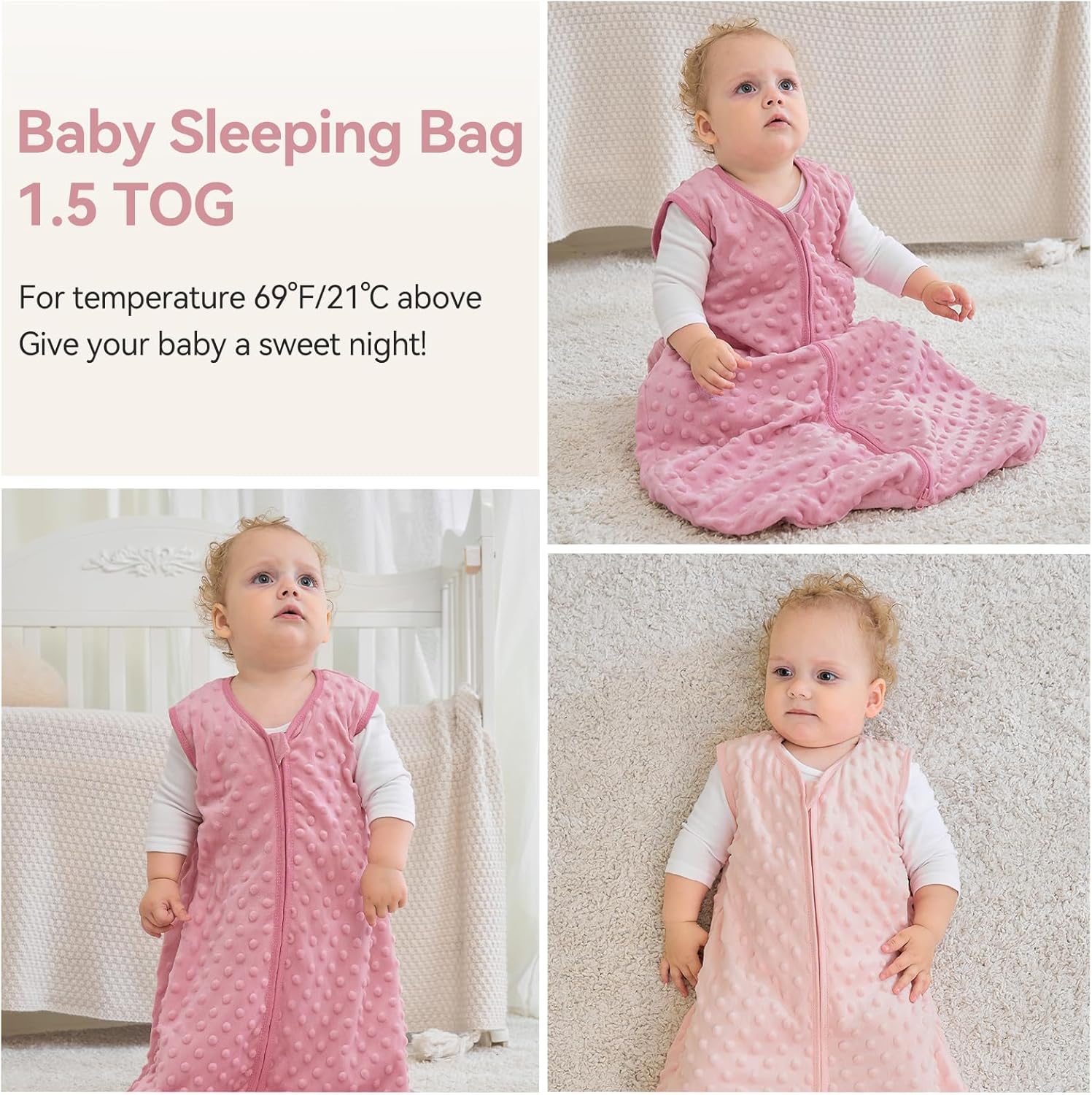 Thumbnail 6 de Unnivoll baby sleeping bag 1.5 tog 2 pack