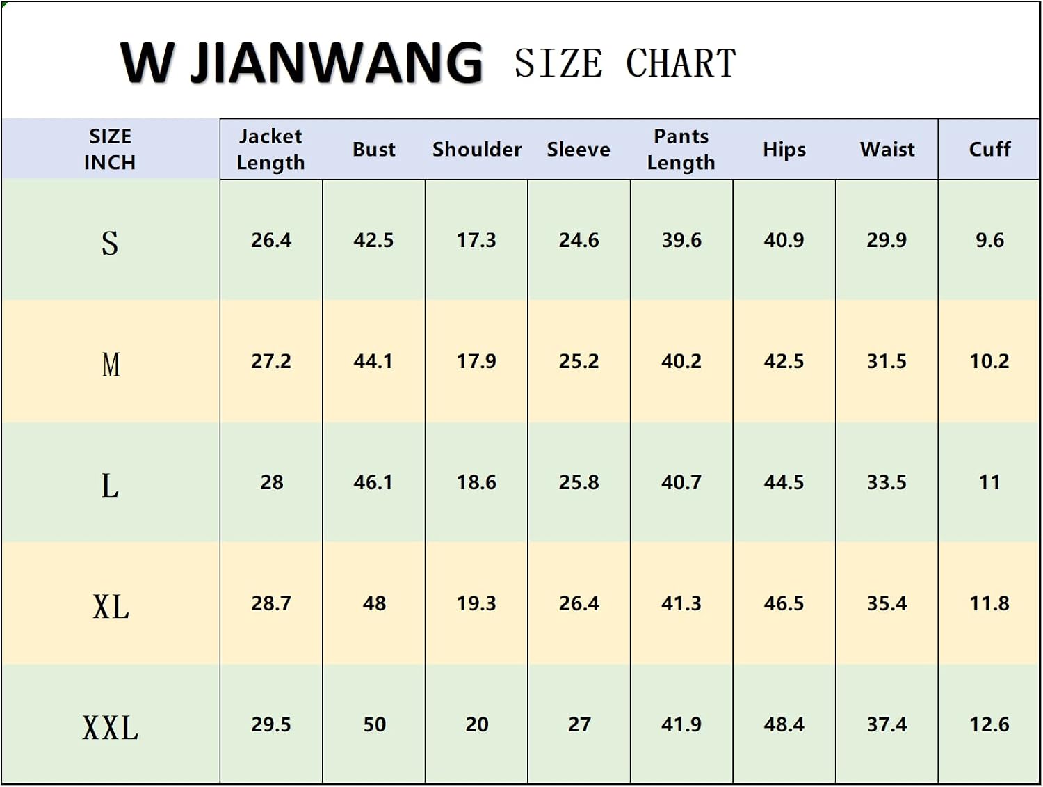 Thumbnail 5 de W JIANWANG Herren Jogginganzug 2‑teilig