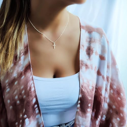 Thumbnail 7 de Annika Bella Silver Cross Necklace — Dainty, Durable Silver Chain with Small Cross Charm