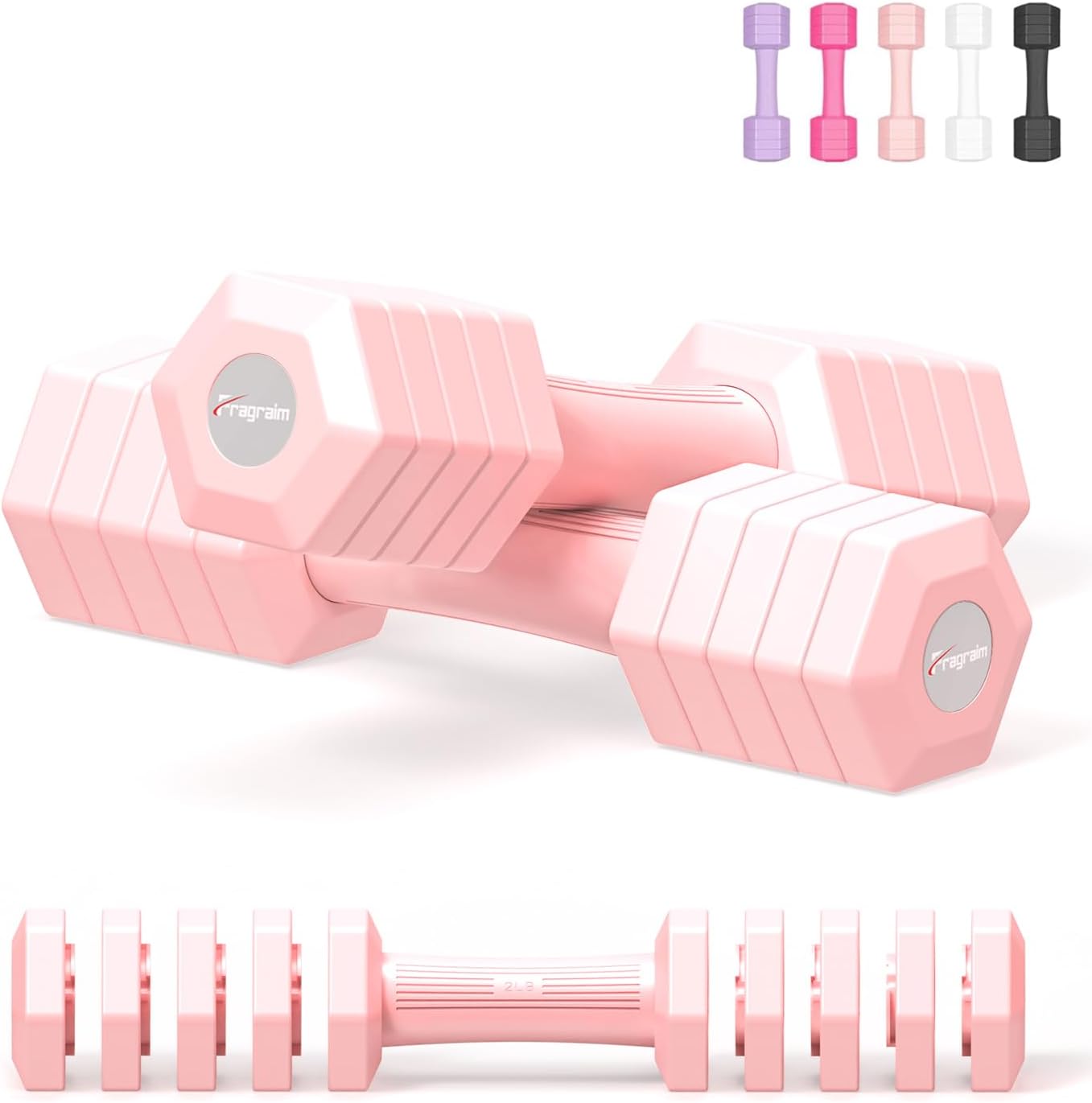 Detalle de Adjustable Dumbbells Set 10 LB, 12 LB Pair