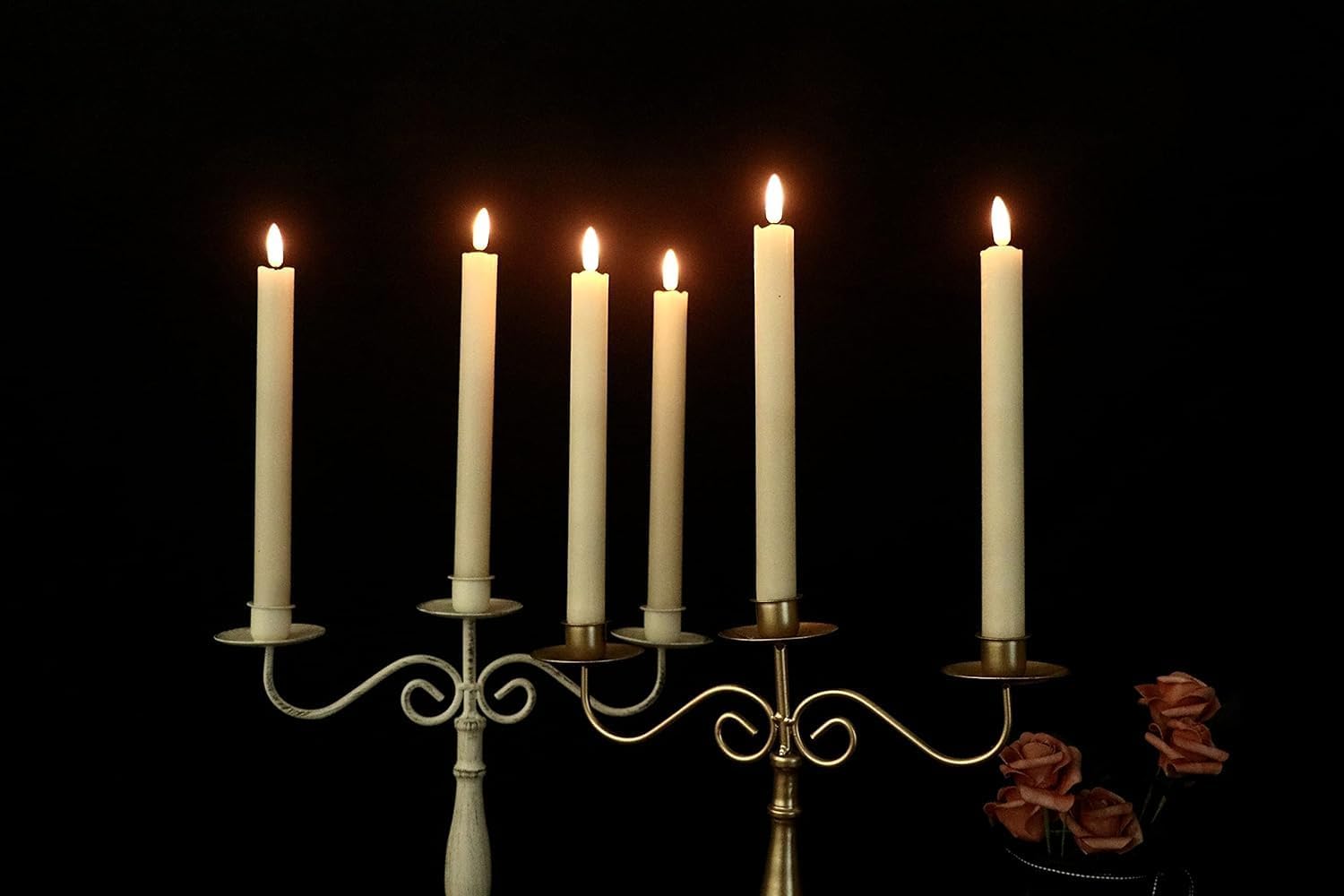 Detalle 2 de Eldnacele LED Taper Candles with Timer ⛪
