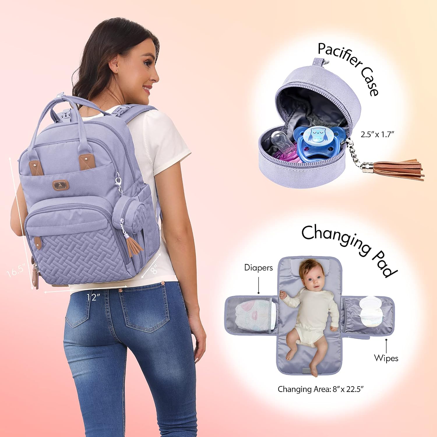 Thumbnail 2 de Dikaslon Wickeltasche Rucksack 42 x 20 x 30
