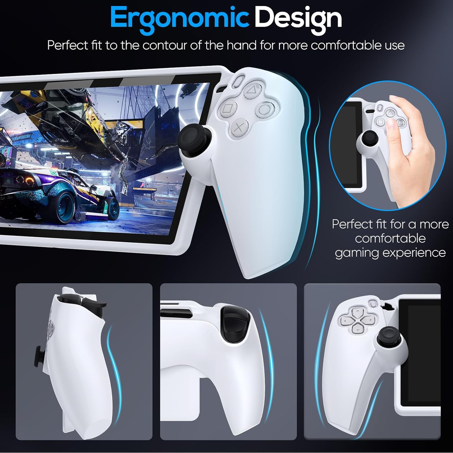 Thumbnail 3 de FYOUNG Protective Case for PlayStation Portal – Silicone Soft Cover with Full Protection (White)