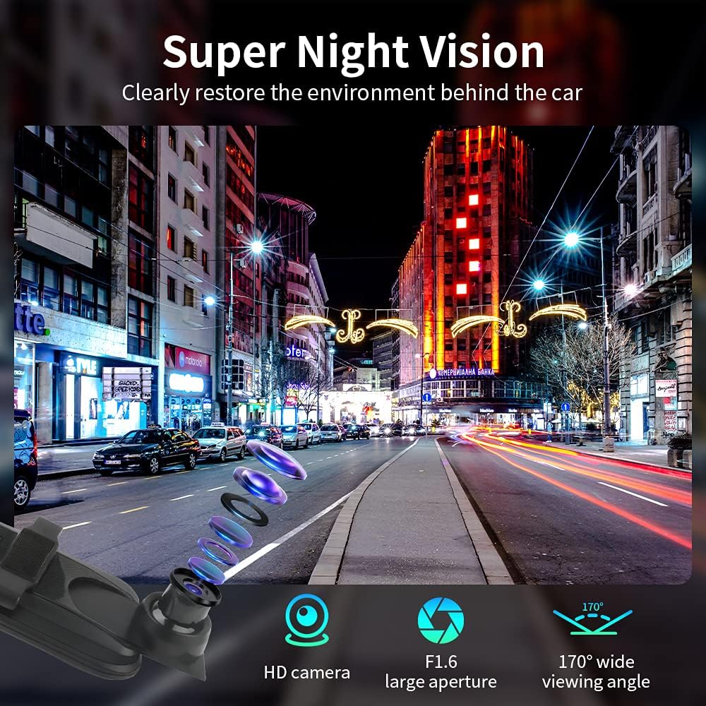 Thumbnail 4 de Jansite T30 10 Inch Dual 1080P Mirror Dash Cam