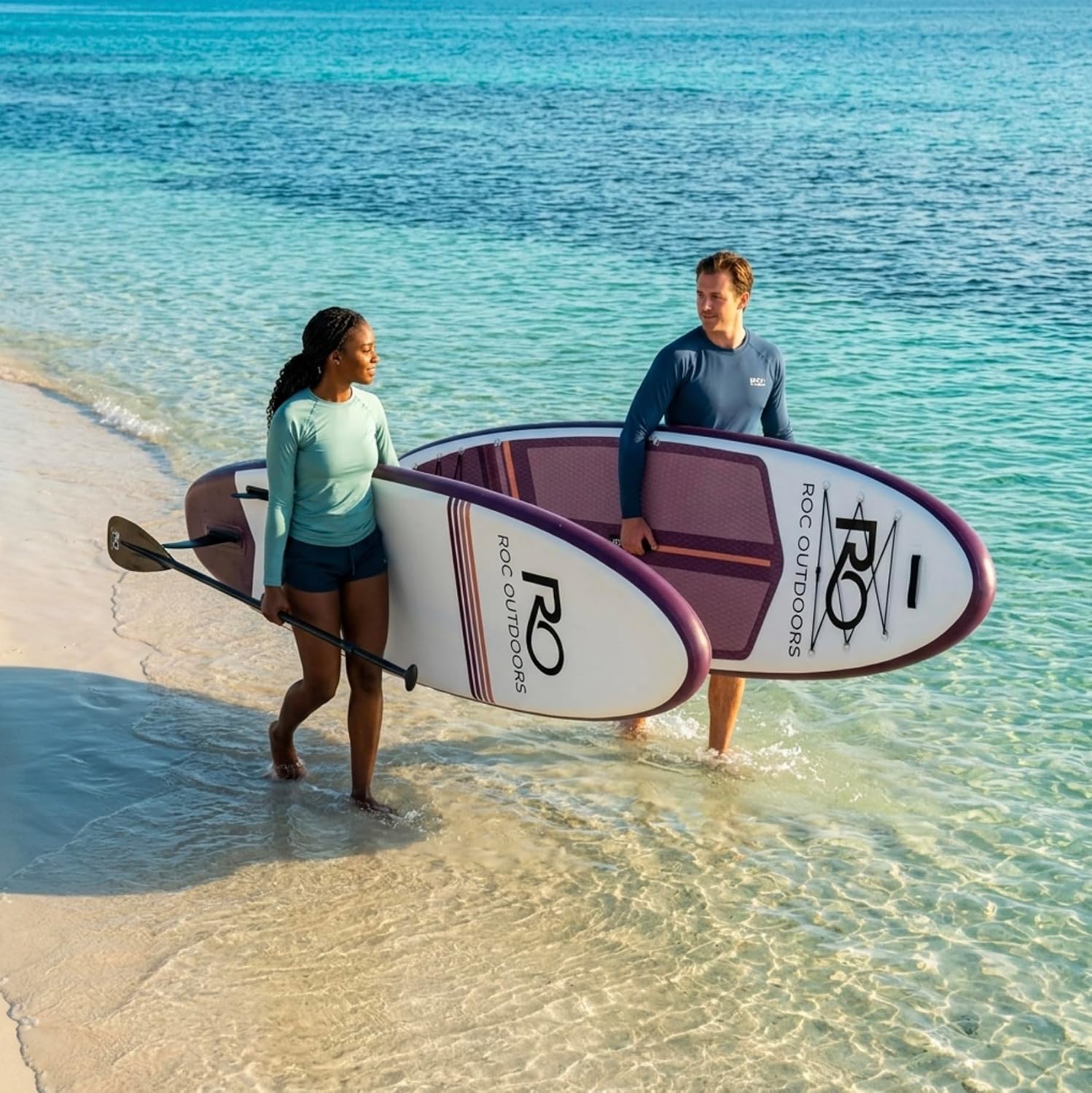 Detalle de Roc Inflatable Stand Up Paddle Board 10'6" with Premium Paddle Board Accessories