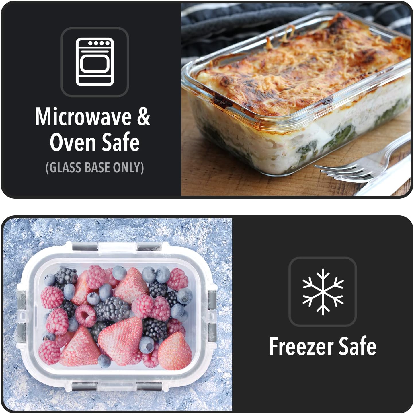 Detalle de Glass Storage Containers 10 Pack with Lids 🍱