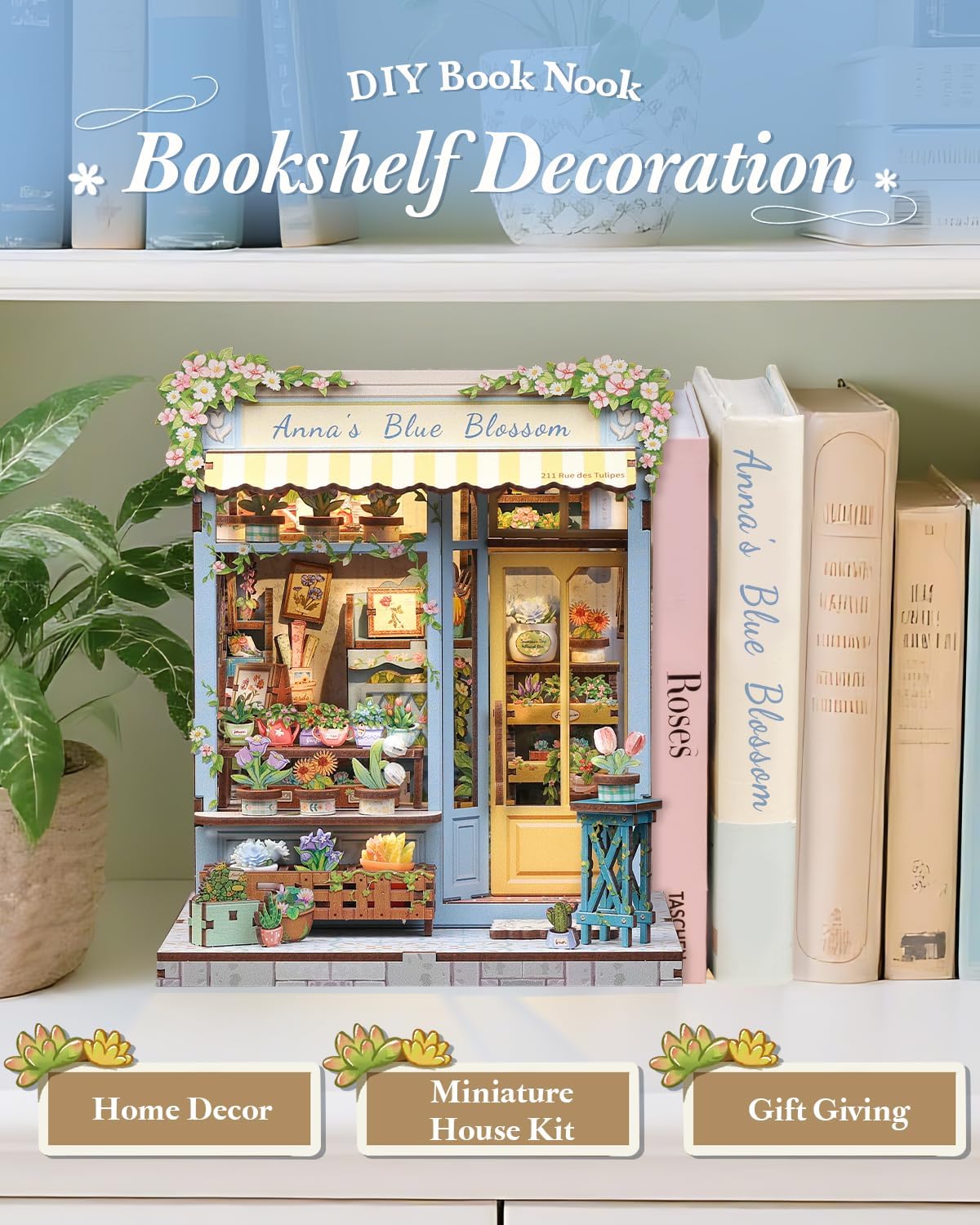 Detalle de CUTEBEE Book Nook Kit DIY 3D puzzle