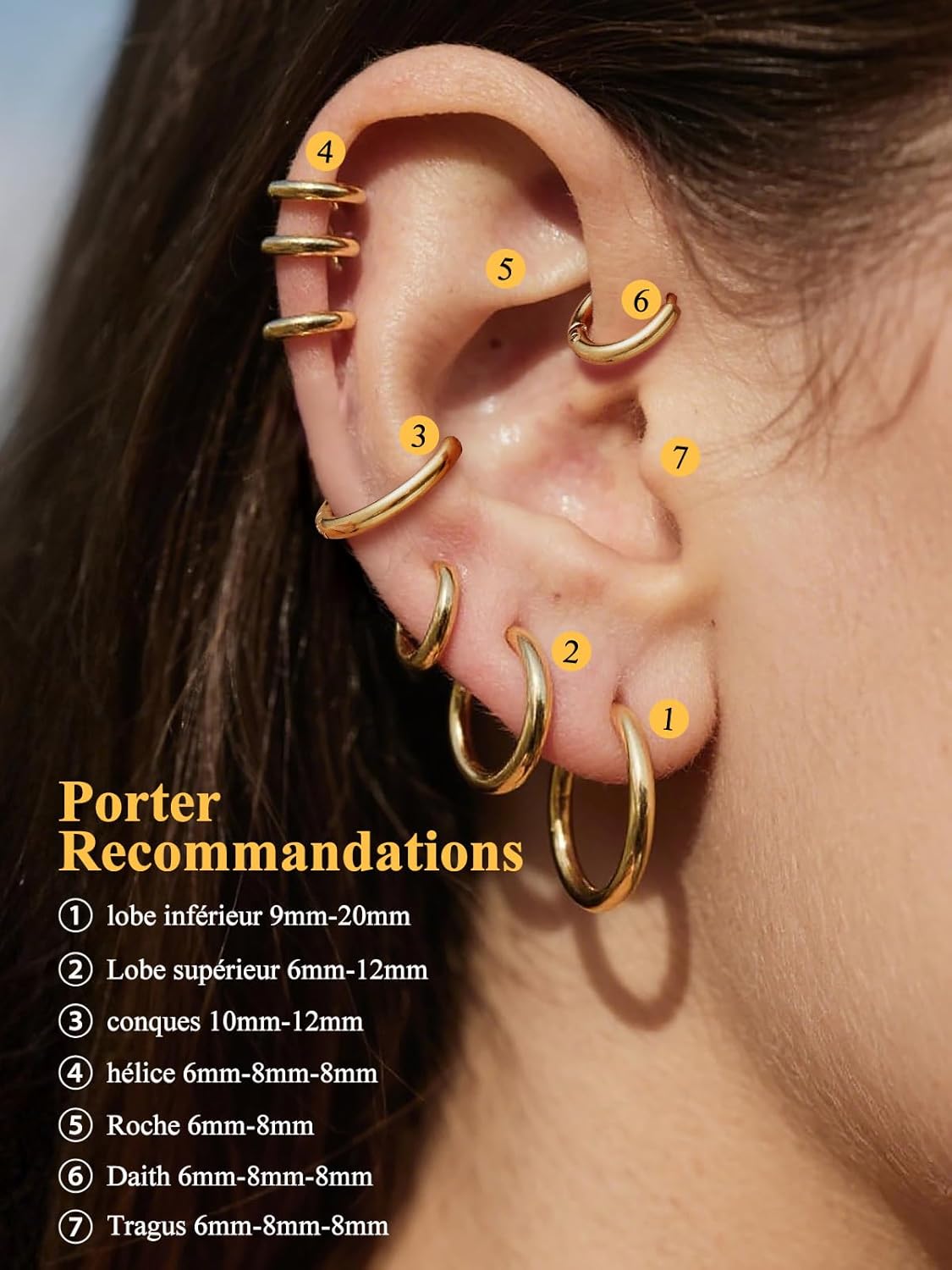 Thumbnail 5 de U7 Paire Huggie Boucles d'oreilles Femme acier inoxydable 12 mm