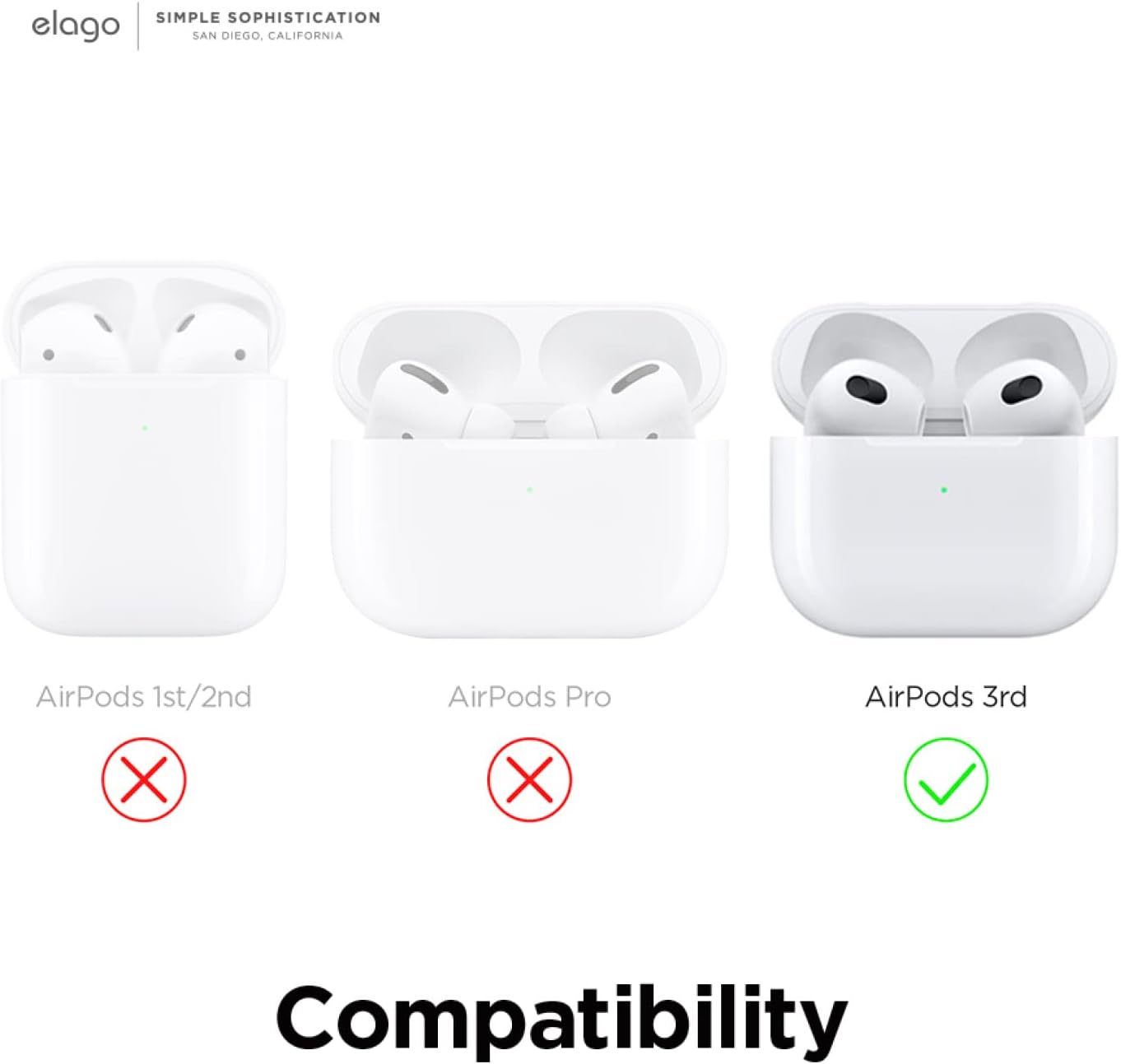 Thumbnail 1 de elago Coque en cuir avec mousqueton pour AirPods 3 – Étui en cuir de vachette naturel (brun)