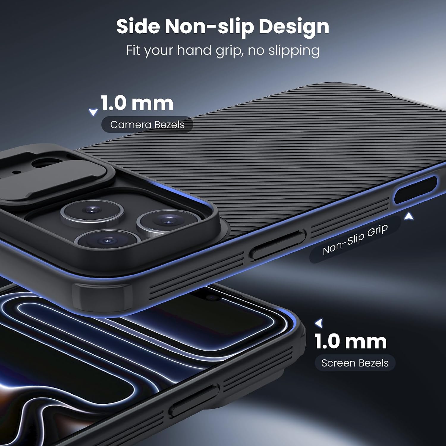 Detalle de Nillkin Magnetic Case for iPhone 17 Pro 6.7" – Slim, MagSafe‑Compatible with Double Sliding Camera Cover